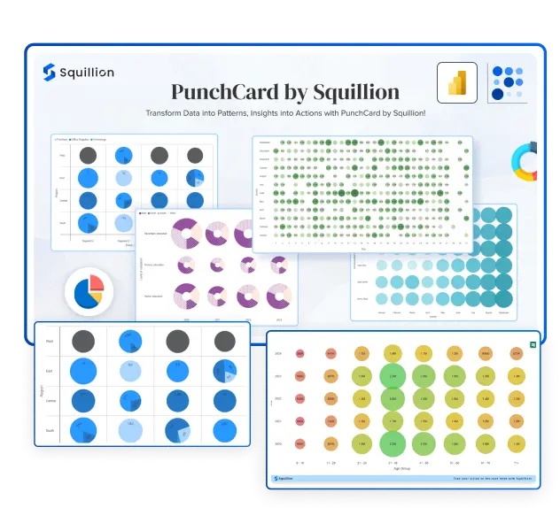 Punchcard Tabular-bubble Chart By Squillion.